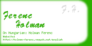 ferenc holman business card